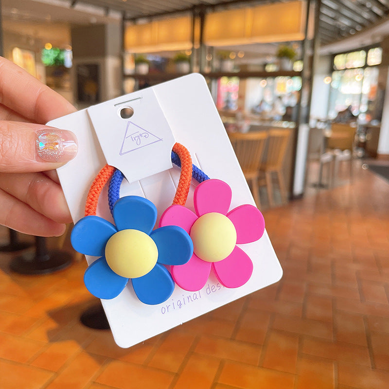 Cute Baby Girl With Hair Elastic Band