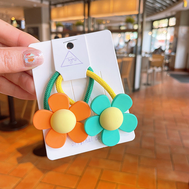 Cute Baby Girl With Hair Elastic Band