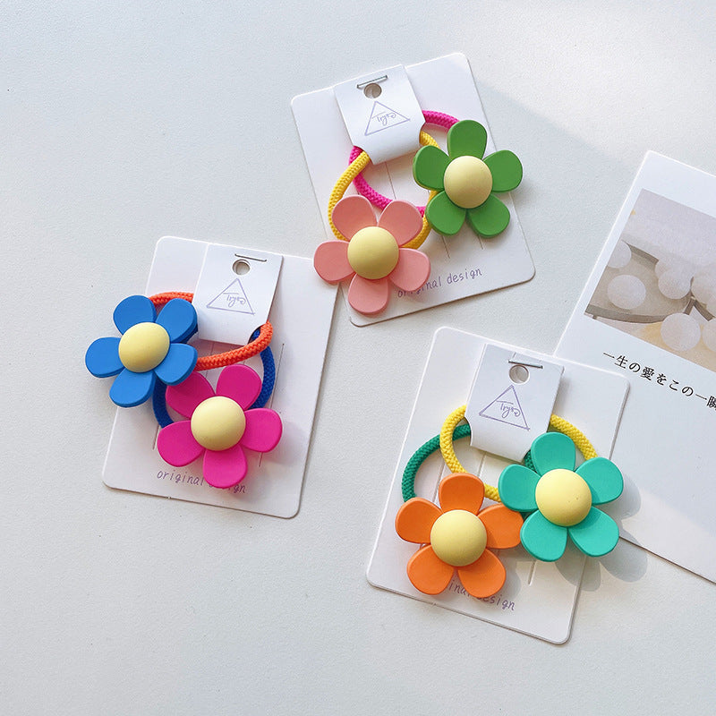 Cute Baby Girl With Hair Elastic Band