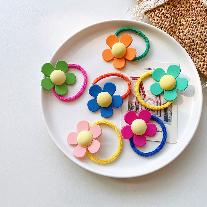 Cute Baby Girl With Hair Elastic Band
